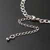 Handmade 304 Stainless Steel Curb Chains Bracelets Making Accessories AJEW-JB01021-4