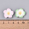 Plumeria Flower Opaque Resin Cabochons CRES-T025-30M-02-4