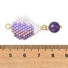 304 Stainless Steel & Glass Cylinder Seed Beads & Glass Pendnats PALLOY-MZ01446-01-3