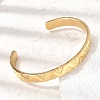 304 Stainless Steel Cuff Bangles for Women Men BJEW-H644-05G-2