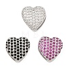 Brass Micro Pave Cubic Zirconia Slide Charms ZIRC-I068-10P-1