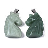 Carved Natural Green Aventurine Pendants G-N0327-002I-2