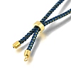 Braided Cotton Cord Slider Bracelet Making MAK-R001-01G-29-3