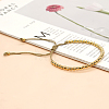 Adjustable Brass Round Braided Bead Bracelets for Women MI8325-7
