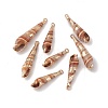 Electroplated Natural Cowrie Shell Pendants SHEL-F003-11-1