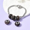 Handmade Lampwork Gold Sand Effect European Large Hole Rondelle Beads LPDL-M013-10-4