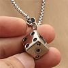 Punk Style 316L Surgical Stainless Steel Star Dice Pendant Necklaces for Men WGC2296-01-2