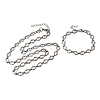 304 Stainless Steel Link Chain Bracelet & Necklace Jewelry Sets SJEW-L199-20P-4