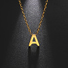 201 Stainless Steel Initial Pendant Necklaces FS-WG78A3B-01-2