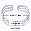 Non-Tarnish Elegant and Stylish Design Hollow 304 Stainless Steel Cuff Bangles for Women WO6152-1-1