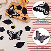 40Pcs 4 Styles Polyester Embroider Thread Iron on/Sew On Patches PATC-TA0001-45B-5