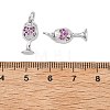 SHEGRACE Brass Micro Pave Cubic Zirconia Pendants XGRQ2C949-406P-3