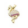 Brass Cubic Zirconia Pendants KK-B187-12G-1