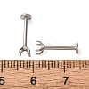 304 Stainless Steel Prong Earring Settings SA-CBA8B85-11B-03-2