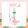 3Pcs 3 Colors Lily of the Valley Kintting Cotton Wool Pendant Decorations HJEW-DC0001-03-2