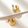 304 Stainless Steel Stud Earrings EJEW-U051-02G-2
