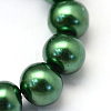Baking Painted Pearlized Glass Pearl Round Bead Strands X-HY-Q003-6mm-71-3