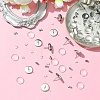160Pcs 4 Styles Flat Round 304 Stainless Steel Stud Earring Settings with Transparent Glass Cabochons with 304 Stainless Steel Ear Nuts with Plastic Ear Nuts FIND-YW0005-37-5