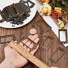 50Pcs Rectangle Iron Label Frame FIND-FH0018-09AB-3