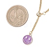 Adjustable 304 Stainless Steel Curb Chain Lariat Necklaces NJEW-JN05857-3