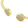 Brass Micro Pave Cubic Zirconia Cuff Bangles BJEW-E095-08G-2