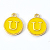 Golden Plated Alloy Enamel Charms LS-X-ENAM-S118-09U-2