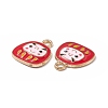 Alloy Enamel Pendants ENAM-H039-04G-C-2