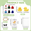 24 Sets Plastic Duck Display Decotation DJEW-PH0002-19-2