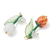 Acrylic and Handmade Lampwork Beads Pendants PALLOY-MZ01294-3