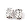 925 Sterling Silver Micro Pave Clear Cubic Zirconia Beads SE-CBAF1B2-16C-P-1