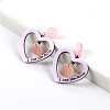 Mother's Day Acrylic Dangle Stud Earrings WG3326C-01-1