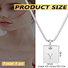 1Pc Stainless Steel Letter Rectangle Pendant Necklaces NJEW-LP0001-34Y-P-2