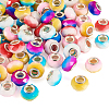  70Pcs 7 Colors Glass European Beads GPDL-TA0001-03-1