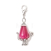 Natural Crackle Agate Teapot Pendant Decorations HJEW-JM04734-01-4