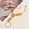 Vintage Brass Wheat Link Ring Bracelets AM3628-1