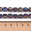 Electroplate Transparent Column Glass Beads Strands EGLA-A043-02-HP02-4