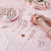 30Pcs Plastic Imitation Pearl Link Alloy Virgin Cross Charm Rosary Bracelets BJEW-WA0001-06-3