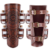 1 Pair Adjustable PU Leather Cord Bracelet with Glass Bottles AJEW-CL0002-53A-1
