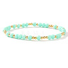 Plastic & Brass Beaded Stretch Bracelet for Women JP1152-14-1