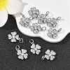 SHEGRACE Brass Micro Pave Clear Cubic Zirconia Pendants XGRQ2C060-407P-4