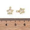 Brass Pave Clear Cubic Zirconia Charms CU-CBAD360-03G-03-3