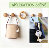 12Pcs Mini Baseball PU Leather Pendant Keychain with Wood Baseball Bat DIY-SP0001-51A-5