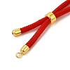 Adjustable Nylon Twisted Cord Bracelet Making MAK-L040-01G-2