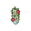 Flower Pot Alloy Enamel Brooches PW-WG1CC6F-03-1