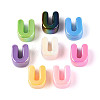 UV Plating Opaque Acrylic European Beads OACR-M027-03U-2