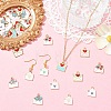 18Pcs 9 Colors Alloy Enamel Pendants ENAM-YW0008-52-4