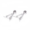 Anti-Tarnish Rhodium Plated 925 Sterling Silver Pendant Bails STER-L058-010P-1
