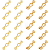 Brass S-Hook Clasps KK-HS0002-04G-1