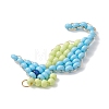 4Pcs Glass Seed Beaded Sea Horse Pendants PALLOY-MZ01138-5