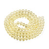 Baking Paint Transparent Glass Beads Strands DGLA-N006-8mm-03-2